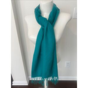 100% Cashmere Green Cashmere Scarf